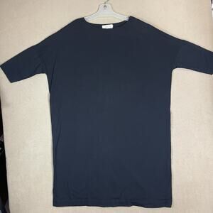 SMOCK Dress Womens One Size Black 1/2 Sleeve‎ T Shirt Cut Cover Up